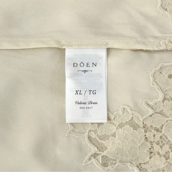 NWT DÔEN White Silk Mini Lace Valeria Sleeveless Dress - Picture 8 of 8